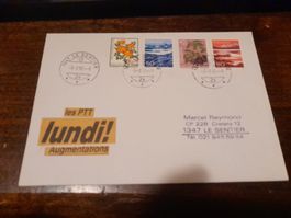 Lettre premier jour "lundi!" augmentations, Le Sentier 49