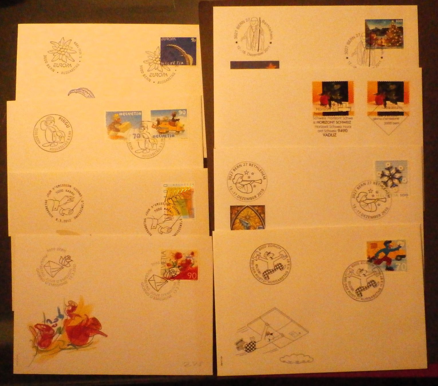 Alle Briefmarken: CH Ersttagbriefe – Gebraucht aus Kehrsatz von Bernherb2
