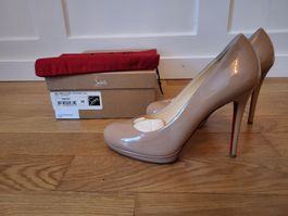 Louboutin new simple pump 120 patent calf