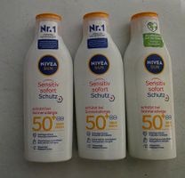 3 STÜCK NIVEA SUN SCHUTZ CREME  FAKTOR 50+UVA SEHR HOCH