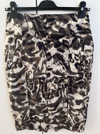 Purificacion Garcia Leopard Print Pencil Skirt Size 38, Summ
