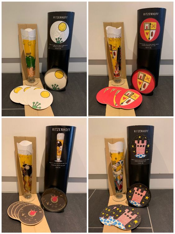 RITZENHOFF Bierglas Radsport 330ml - Buntes Rennrad Design, Made In Germany