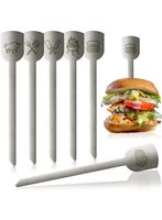6 x burger skewers made of stainless steel, metal skewers