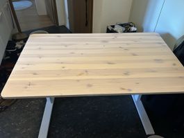 Schreibtisch mit Kurbel verstellbar und Stuhl Grau
