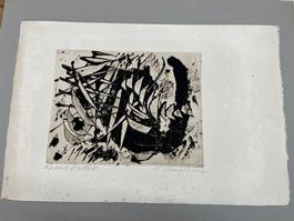 RUDOLF MUMPRECHT KALTNADELRADIERUNG AQUATINT SIGNIERT PROBE