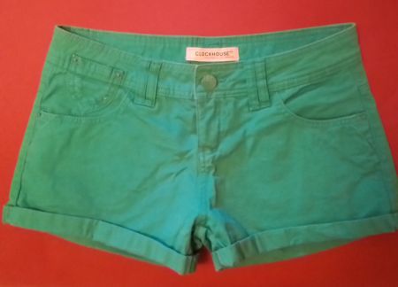 Vintage kurze Hose tiefer Bund / grün Gr. 36
