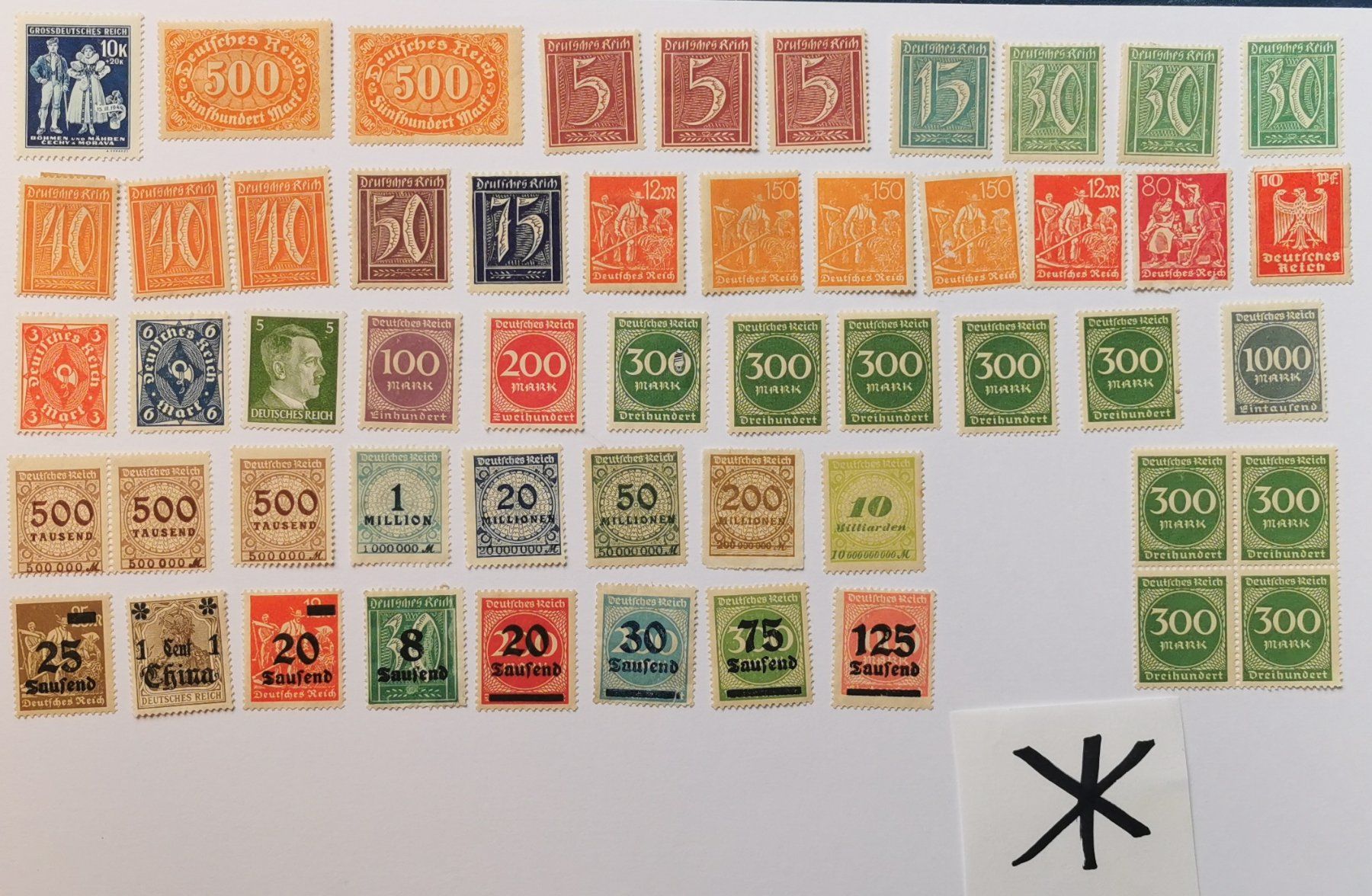 Tutti i francobolli: Dt. Reich* – Nuovo (secondo la descrizione) da Aadorf venduto da Chnorli-Furz