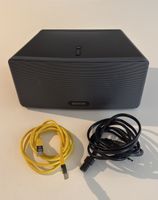 Sonos Play:3 WLAN-Lautsprecher (Schwarz) | inkl Kabel