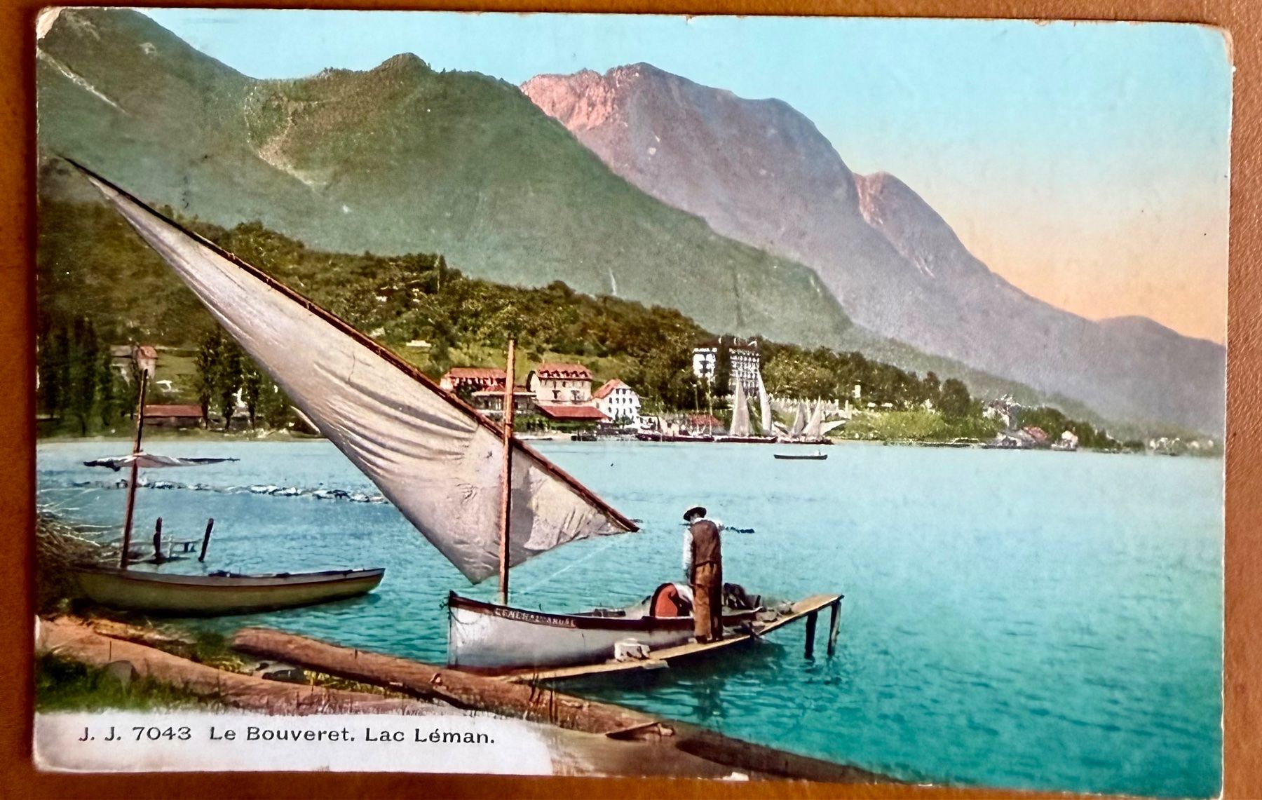 Ansichtskarten: Le Bouveret - Pêcheur 1908 – Gebraucht aus Lutry von Ediego