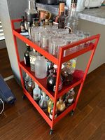 IKEA NISSAFORS Servierwagen Rot/Orange  3 Etagen
