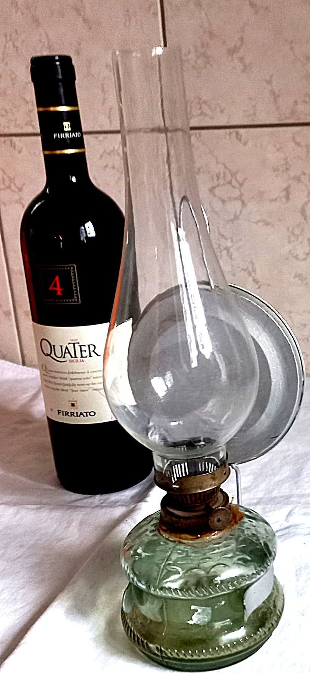 Lampade: Petrollampe Glas antik – Usato da Baar venduto da 2cvbaar 3