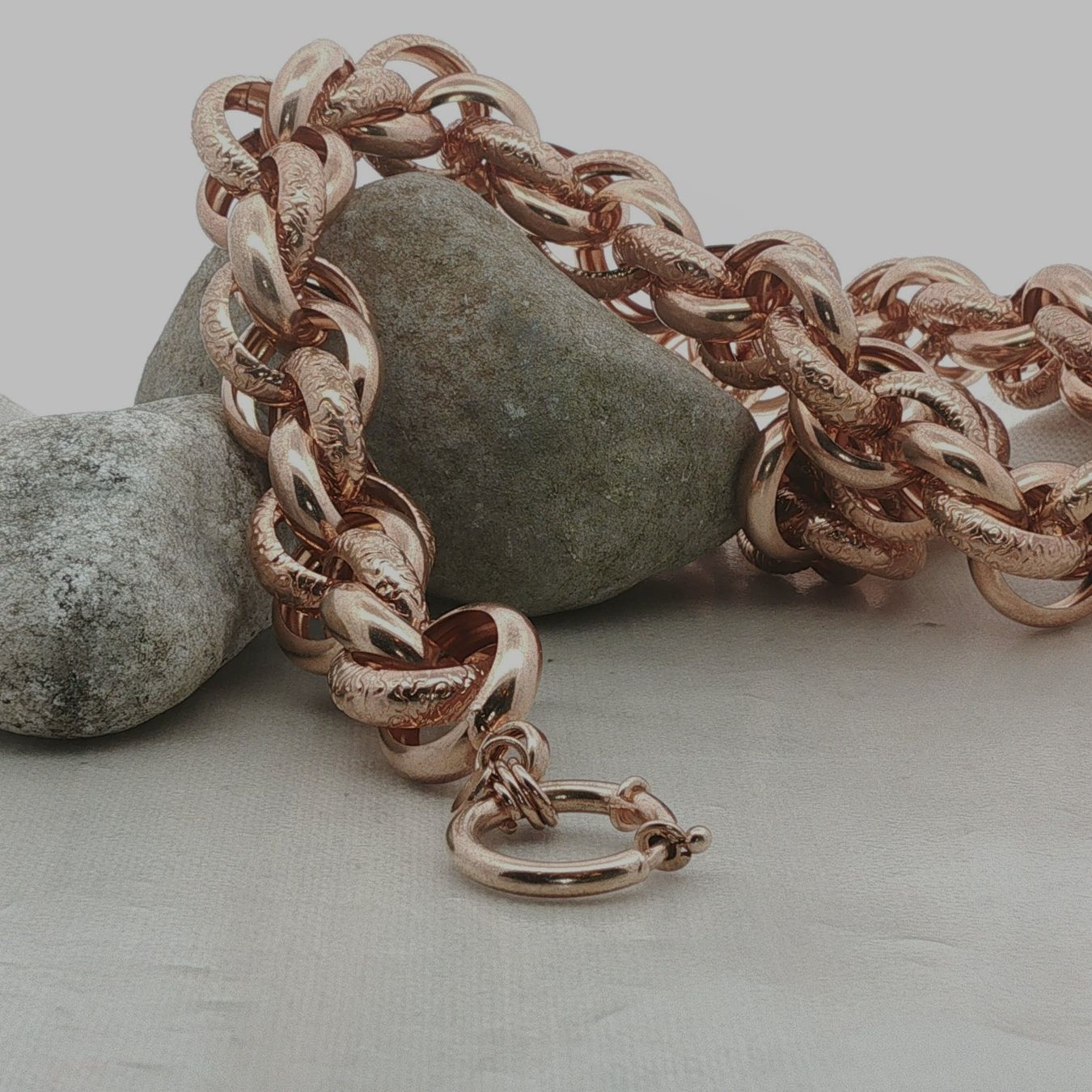 Olga Ribler Colliers: Statement Halskette Sterling Silber rosevergoldet – Neuf (Voir description) à Luzern par Schmuckoutlet 3