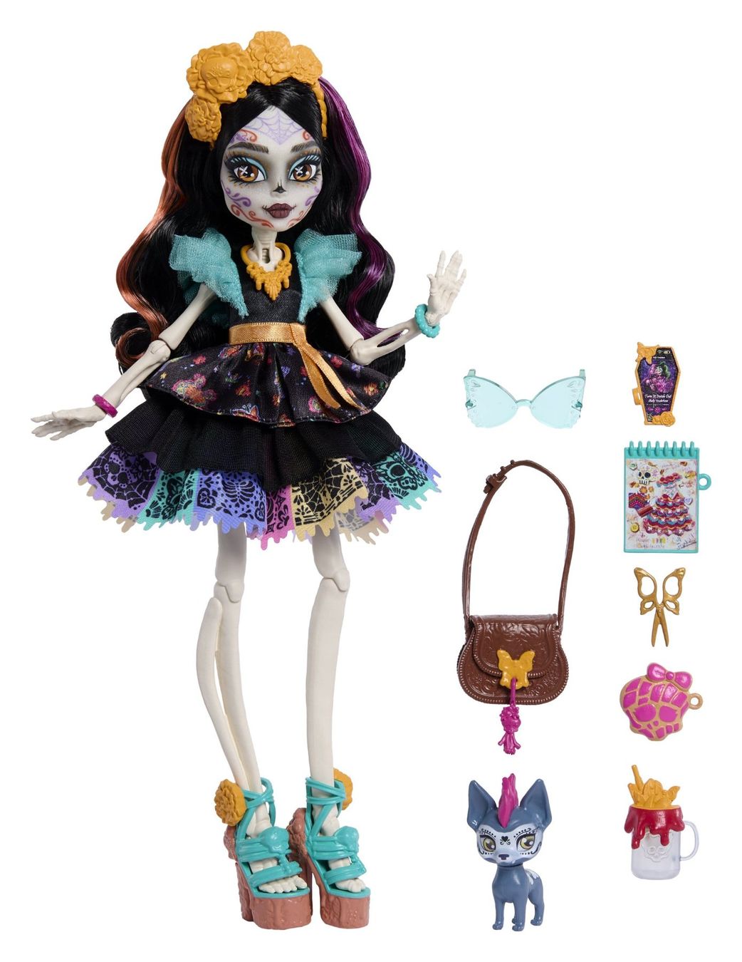 Bambole: Monster High poupée Skelita Calaveras – Nuovo e nell'imballaggio originale da St-Imier venduto da ATTAKSHOP 4