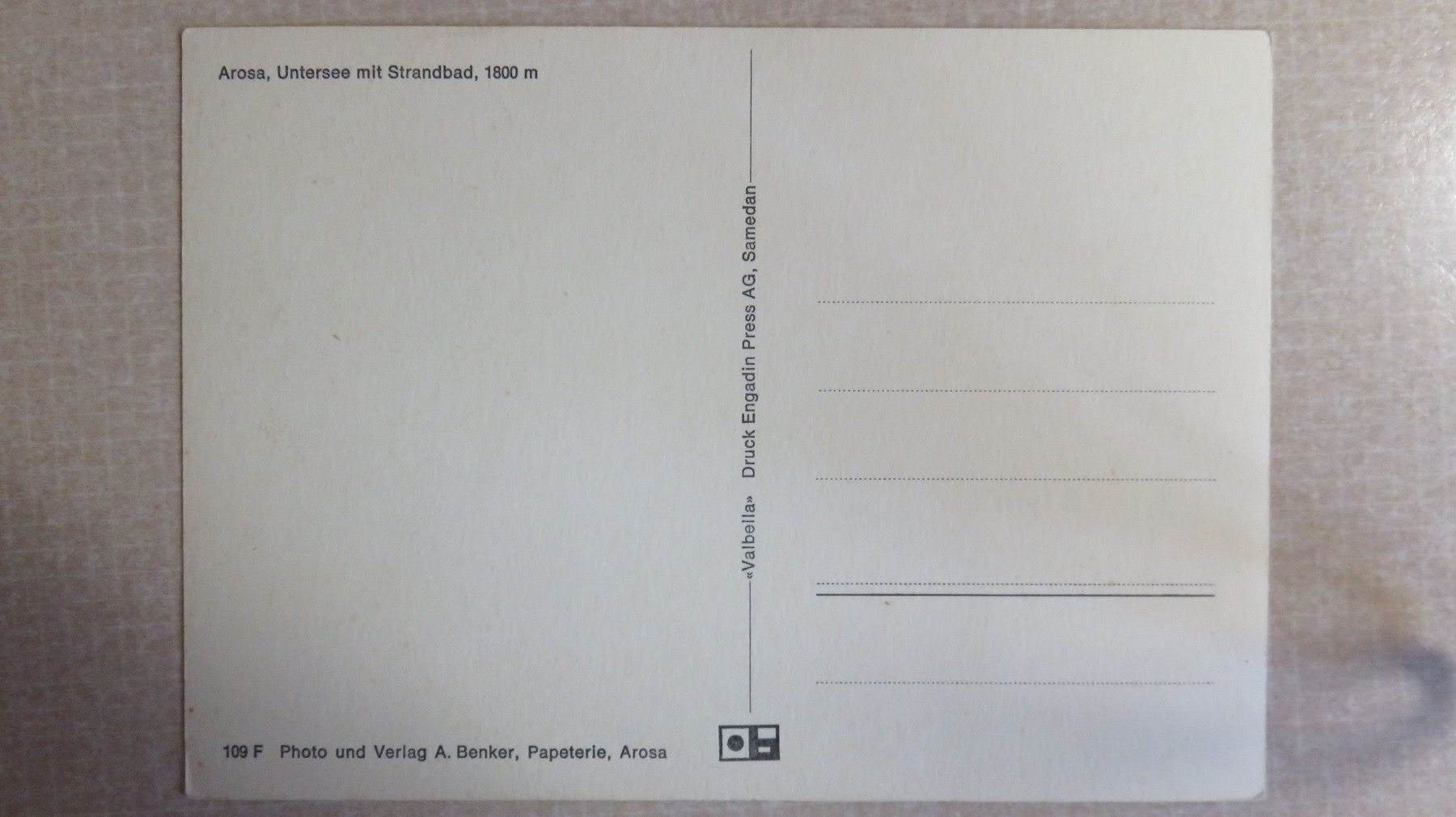 Cartoline postali: Arosa Untersee – Usato da Oberriet SG venduto da ret_7j2k 1