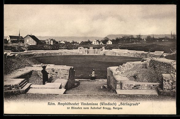 Cartoline postali: Brugg, Röm. Amphitheater Vindonissa B – Usato da Berlin venduto da bartko-reher