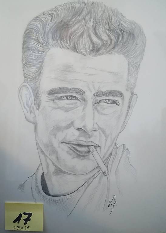 Gemälde: 2 James Dean Zeichnungen – Neu (gemäss Beschreibung) aus Hinwil von Gresserkurt