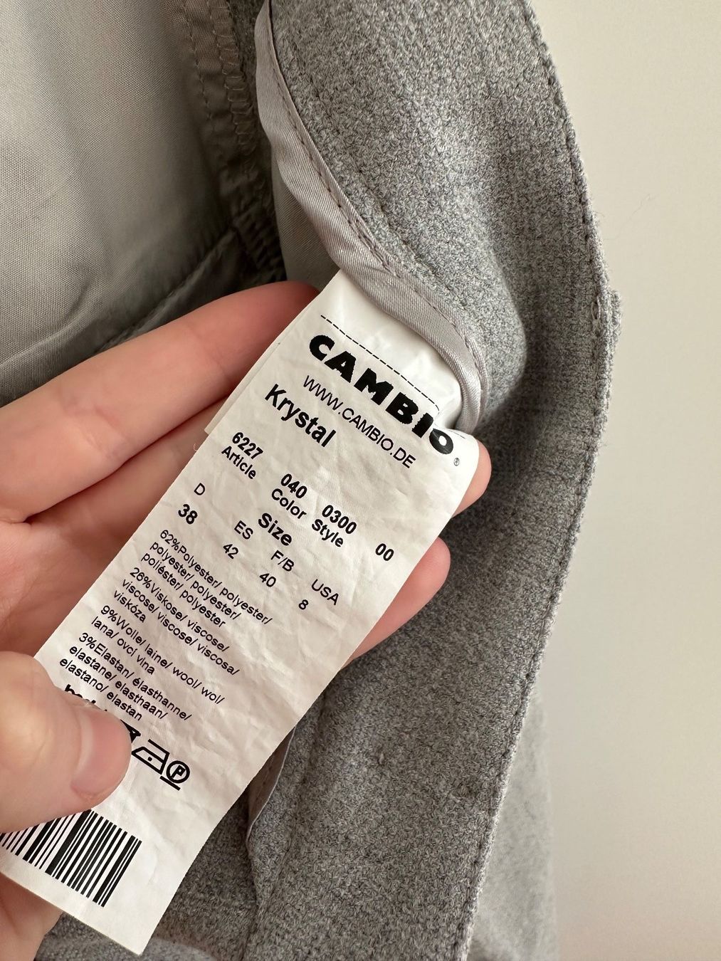 Cambio Pantaloni: Cambio Krystal Hose hellgrau Gr. 38 – Usato da Triesen venduto da ann_6mxb 3