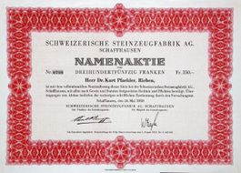 Schweizerische Steinzeugfabrik AG, Schaffhausen - 1950