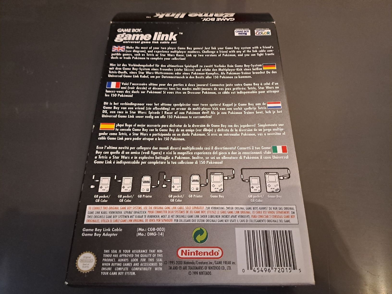 Nintendo Kabel: Game Boy Color Game Link Kabel universal cable Set Nintendo  – Neu und originalverpackt aus Aarau von  4