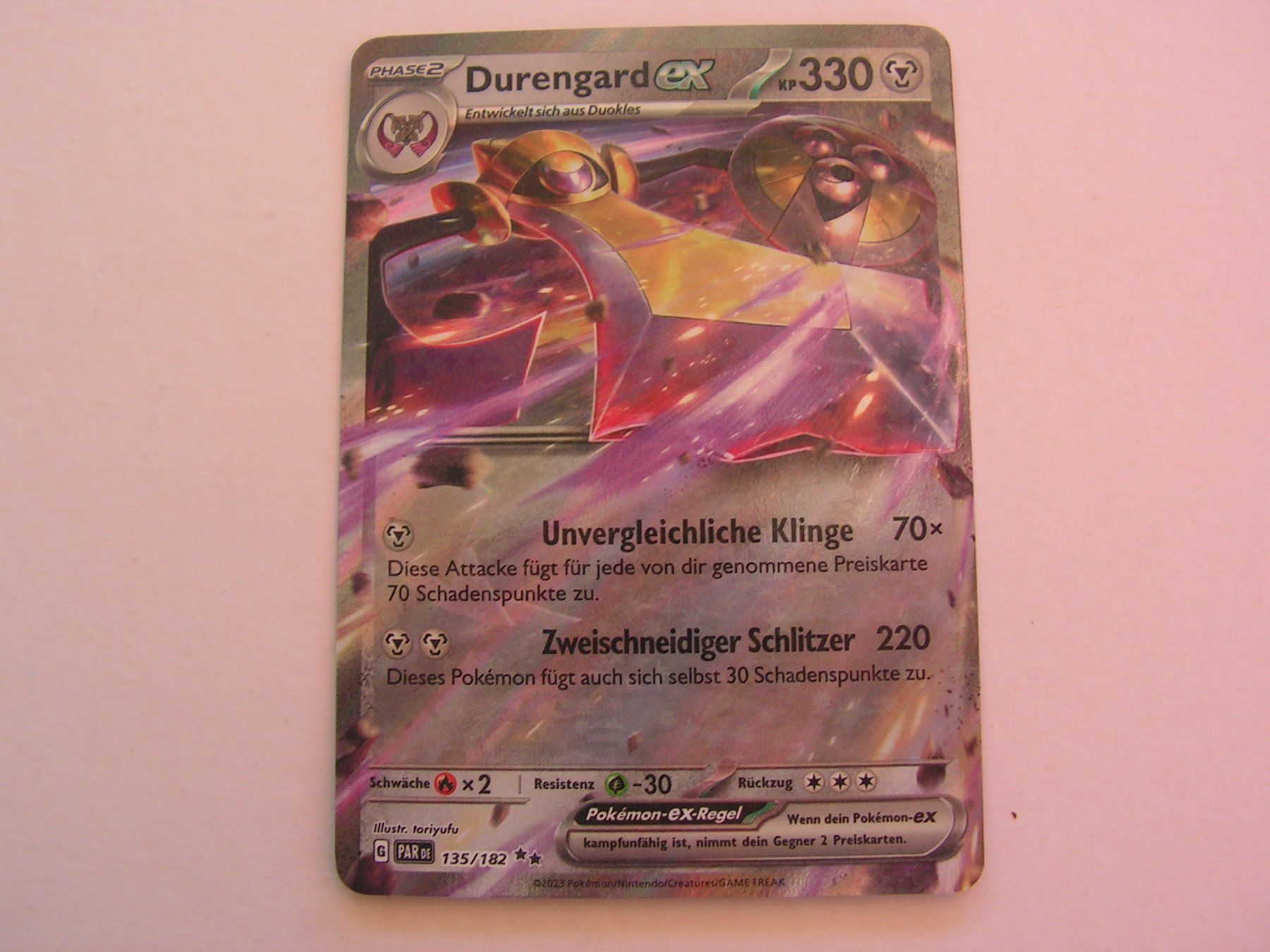 Pokémon Carte collezionabili: Durengard EX 135/182Paradoxrift – Nuovo (secondo la descrizione) da Aesch BL venduto da Hansboeni