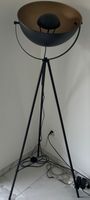 Modern Tripod Floor Lamp - Stylish Black & Gold Accent