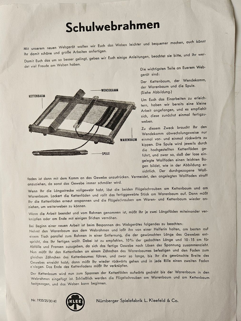 Telai per tessitura: Schulwebrahmen - 40cm Webbreite – Usato da Schwellbrunn venduto da Selun3 2