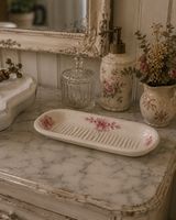 Antik Villeroy Boch Seifenhalter Schale