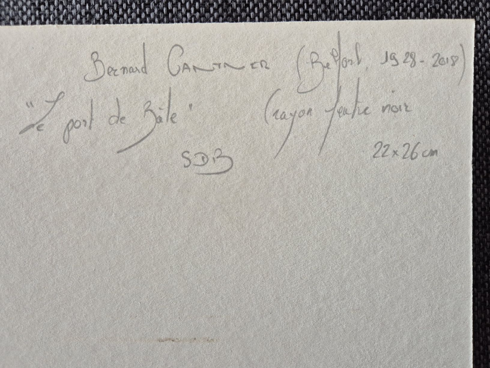 Gemälde: Dessin Bernard Gantner "le port de Bâle" signé tableau – Gebraucht aus Tramelan von La_mine_d_art 5