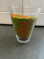 Deko Glas Vase mit bunte Sand Deko Tischdeko