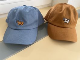Baseball Cap Kuh Motiv Blau und Braun neuwertig