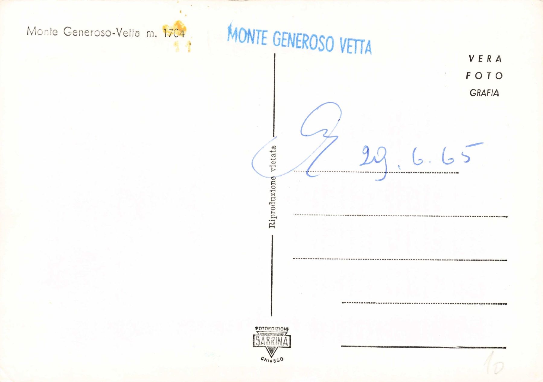 Cartoline postali: Monte Generoso vetta Bahn Eisenbahn G – Usato da Biasca venduto da Blenio71 1