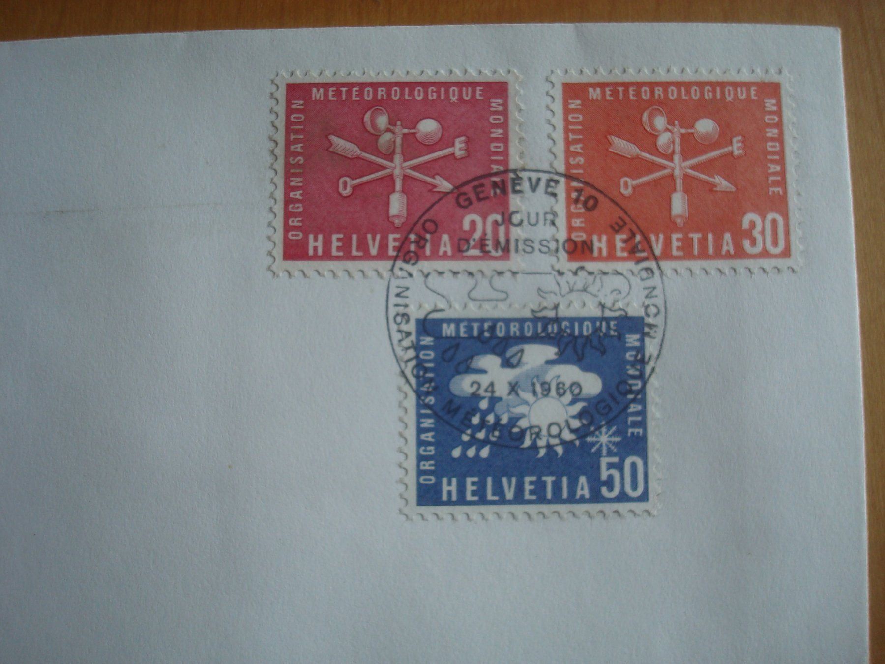 Tutti i francobolli: GA 1960 Organisation Meteorplogique mondiale FDC – Usato da Gordola venduto da Polentaefung 1