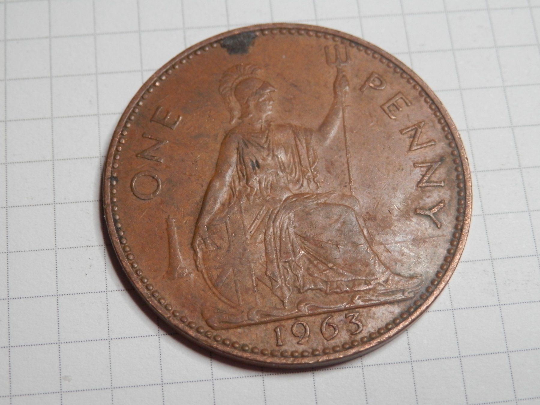 Alle Münzen: Großbritannien 1 Penny, 1963 – Gebraucht aus Weiach von weiach81 1