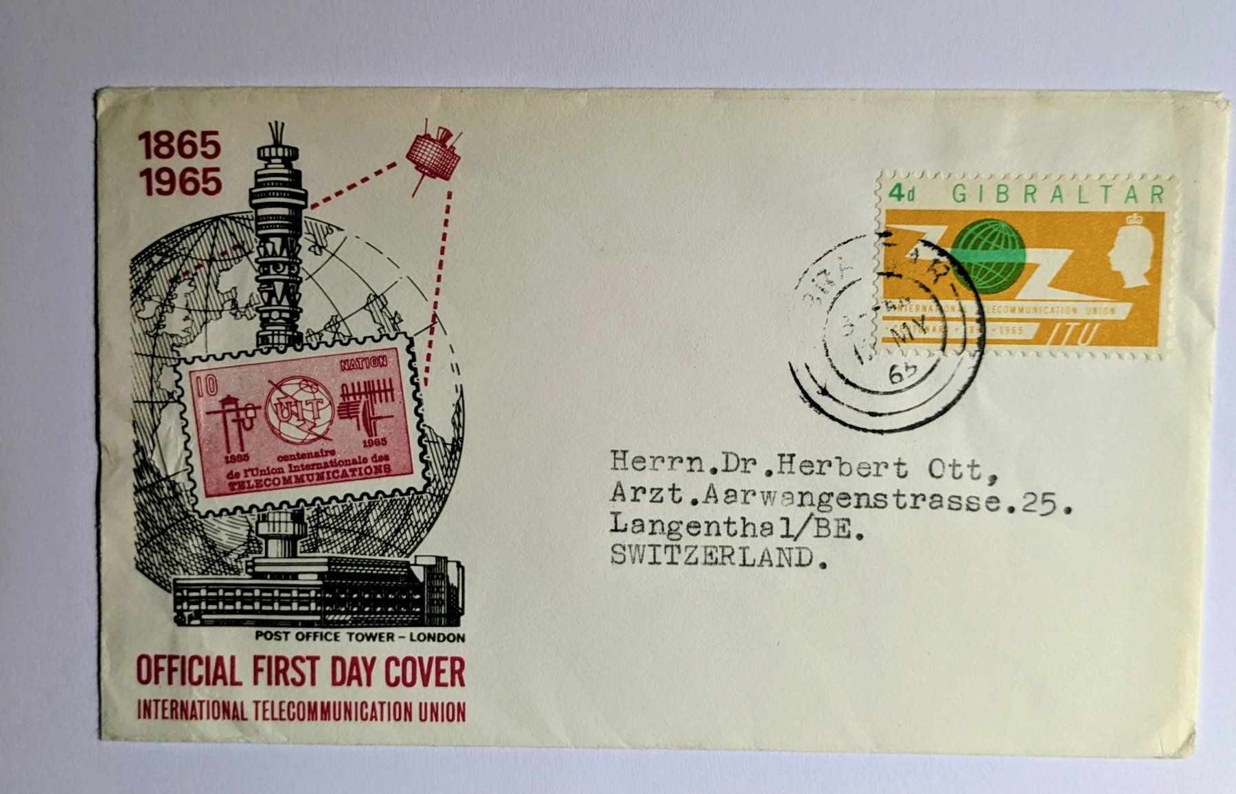 Tutti i francobolli: 1965 Gibraltar FDC - International – Usato da Madiswil venduto da Hglotz