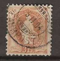 CH072e - Helvetia debout 72e obl.