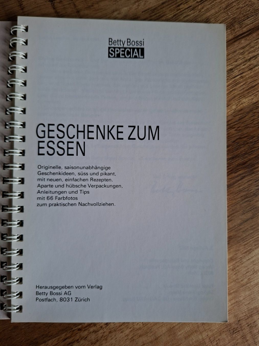 Bücher: Betty Bossi; Geschenke zum Essen – Gebraucht aus Boniswil von Totomat-Lady2 1