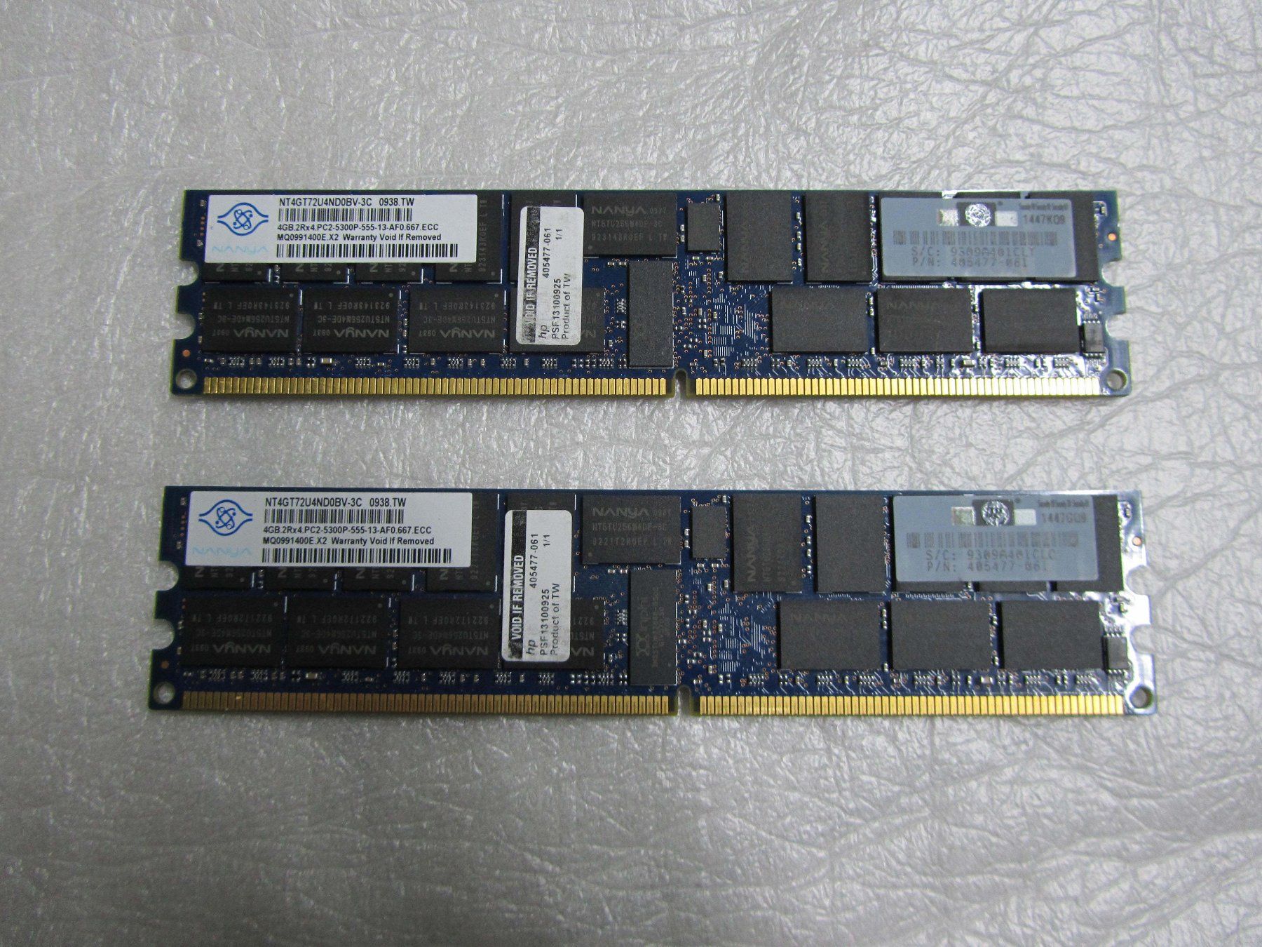 Hewlett Packard Memoria / RAM: 2x 4GB PC2 Memory Ram-HP – Usato da moosseedorf venduto da RTN10