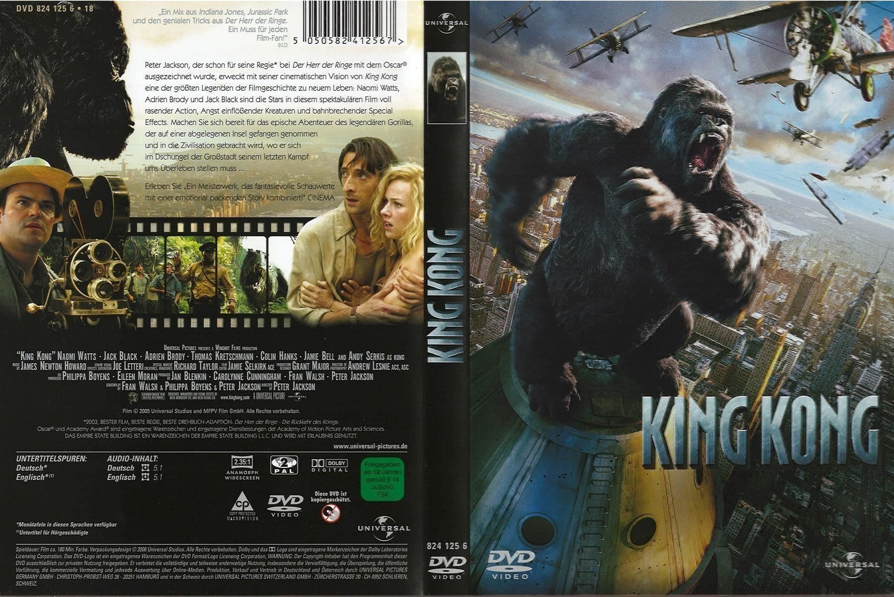 Tutti i DVDs: KING KONG - PETER JACKSON - DVD – Usato da Basel venduto da verano1000