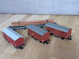 Märklin H0 46056 Güterwagen-Set zur Dampflok C 5/6 Epoche 3
