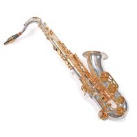 Tenor Saxophon versilbert mit Koffer, Mundstück + Blättchen