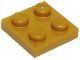 Lego Pearl Gold Plate 2 x 2 8 Stück