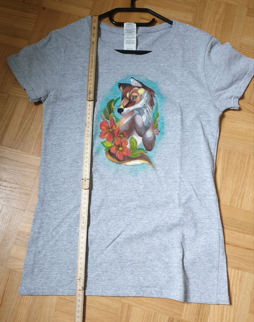 T-Shirts: Handmade bemalte  T-Shirt mit Fuchs Grosse S – Gebraucht aus Gelterkinden von Macrameed 4