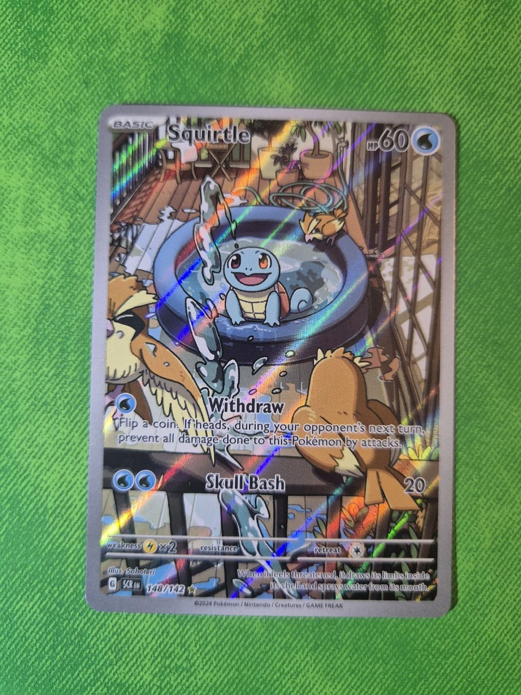 Pokémon Carte collezionabili: Pokemon Squirtle Stellar Crown Illustration rare – Nuovo (secondo la descrizione) da Goldswil venduto da Duba203