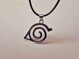 Collier Naruto Konoha Pendentif Métal Argenté