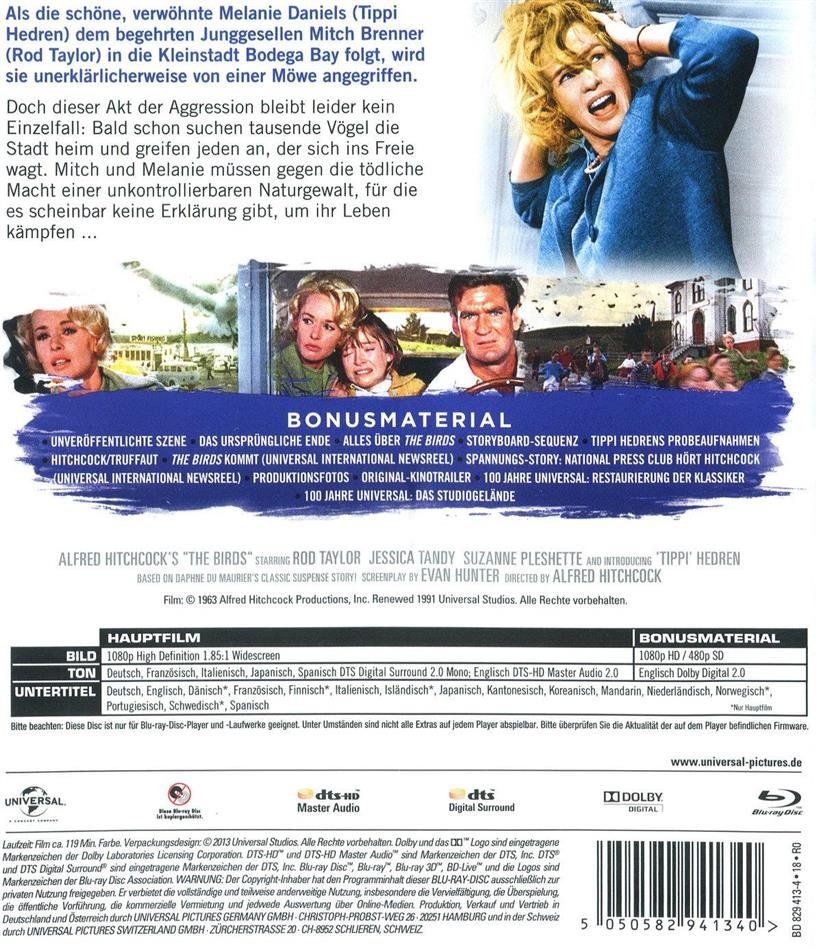 Tutti i DVDs: Die Vögel (1963) Deutsch · Blu-ray – Nuovo (secondo la descrizione) da Meggen venduto da Disc-Panda 1