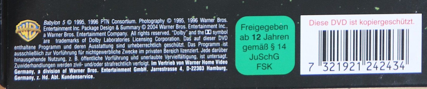 Alle DVDs: Spacecenter Babylon 5 Staffel 3 – Gebraucht aus Glattfelden von Sirax 2