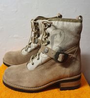 Neu: Stockerpoint Leder-Leinen Stiefel Gr. 42
