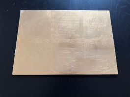 Platte in Gold, neu und originalverpackt, Deko