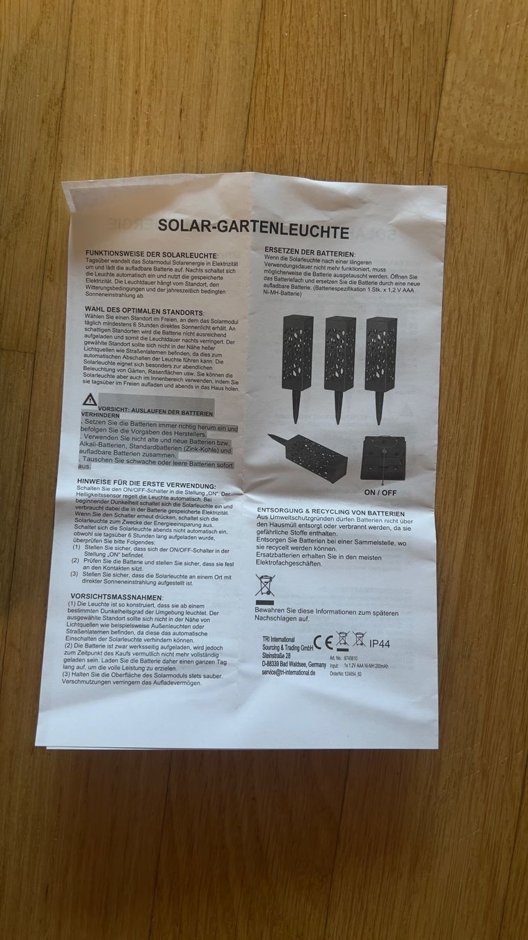 Lampade: 3er Set Solar-Gartenleuchten, neuwertig – Nuovo (secondo la descrizione) da Küsnacht ZH venduto da Gila1983 1