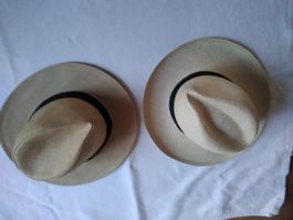 Hut Set 2 Panama Hüte Strohhut beige Grösse M/L